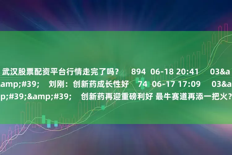 武汉股票配资平台行情走完了吗？    894  06-18 20:41     03&#39;12&#39;&#39;    刘刚：创新药成长性好    74  06-17 17:09     03&#39;10&#39;&#39;    创新药再迎重磅利好 最牛赛道再添一把火？    59  06-17 13:10     一财最热    点击关闭